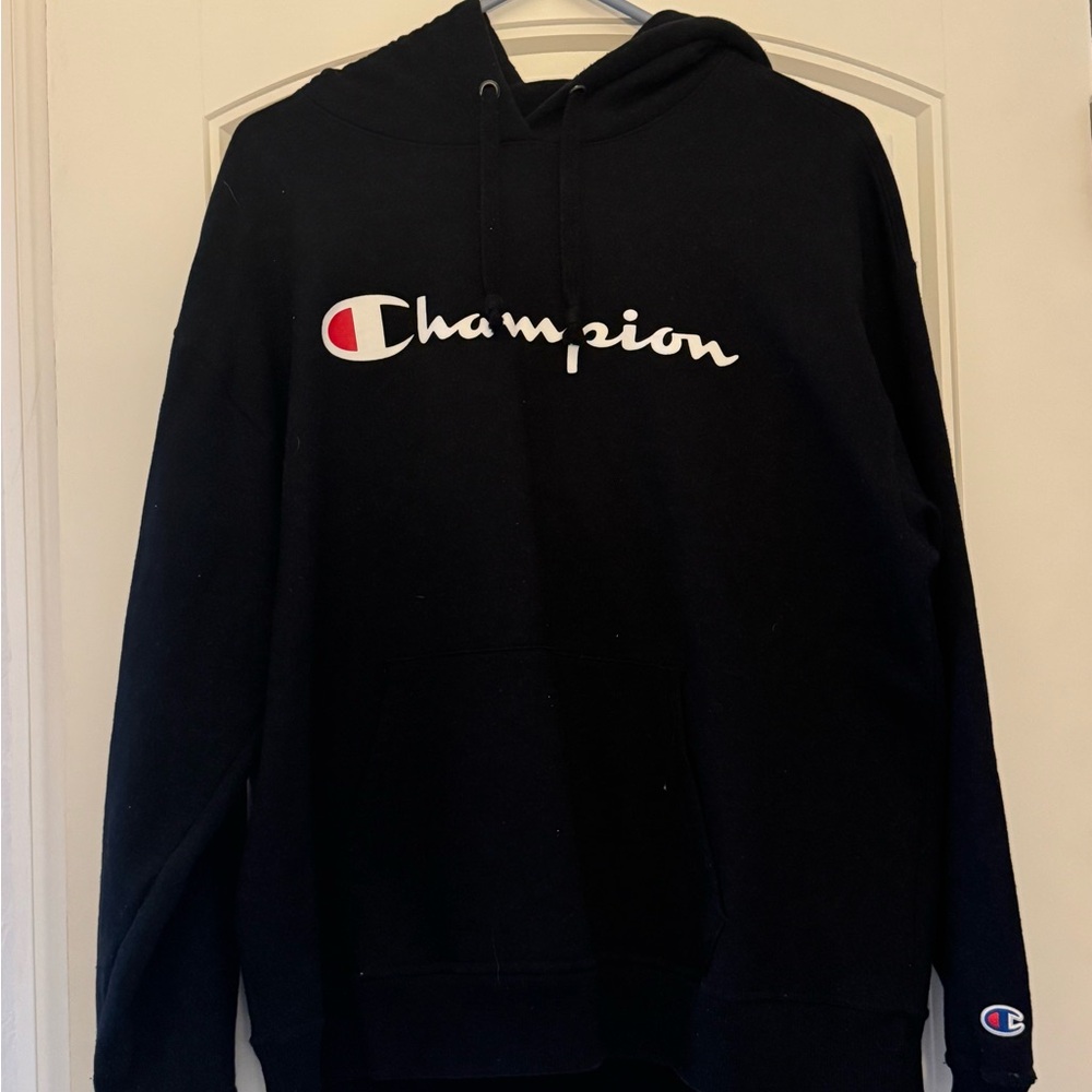 Champion Men's Black Hoodie Sweater